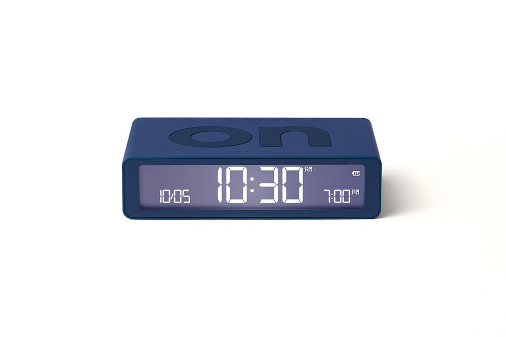 Lexon: Flip Classic Alarm Clock - Dark Blue