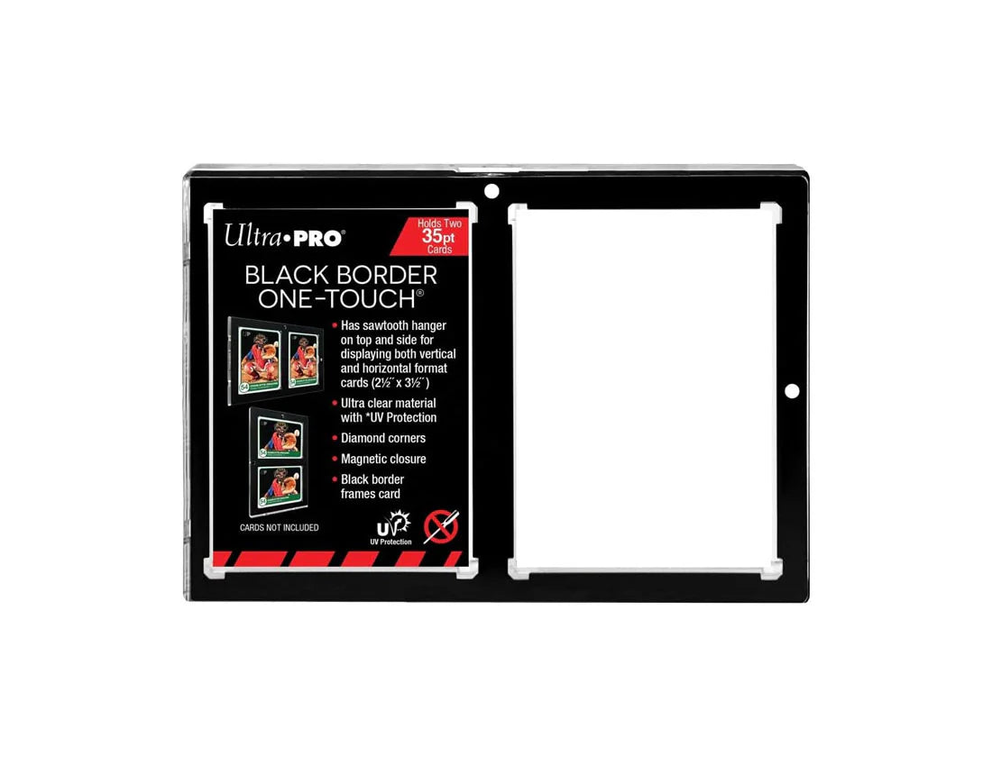 Ultra Pro - 2-Card Black Border One-Touch UV Magnetic Holder