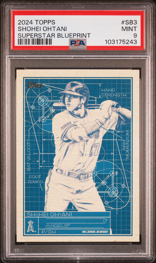 2024 Topps Series 1 - Shohei Ohtani - Superstar Blueprint - SB3 - PSA Graded Card