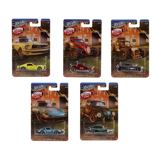 Hot Wheels Vintage Racing - 2026 Mix 1 Barn Finds/Patina Vehicle - Complete Set of 5 (PRE-ORDER JAN 2026)