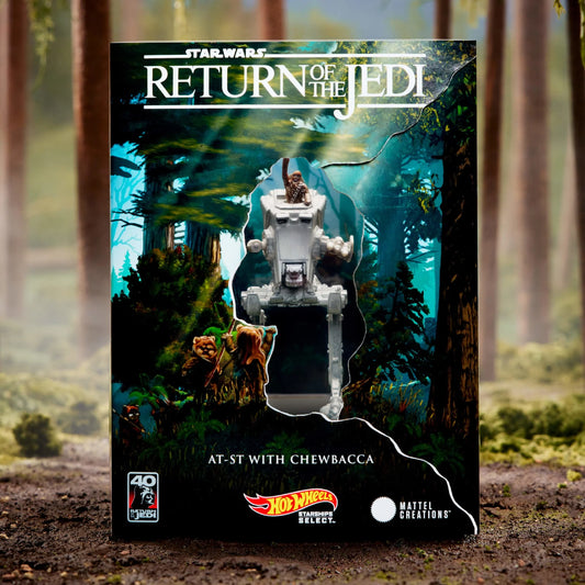 Hot Wheels Collectors - Star Wars Starships Select - AT-ST With Chewbacca