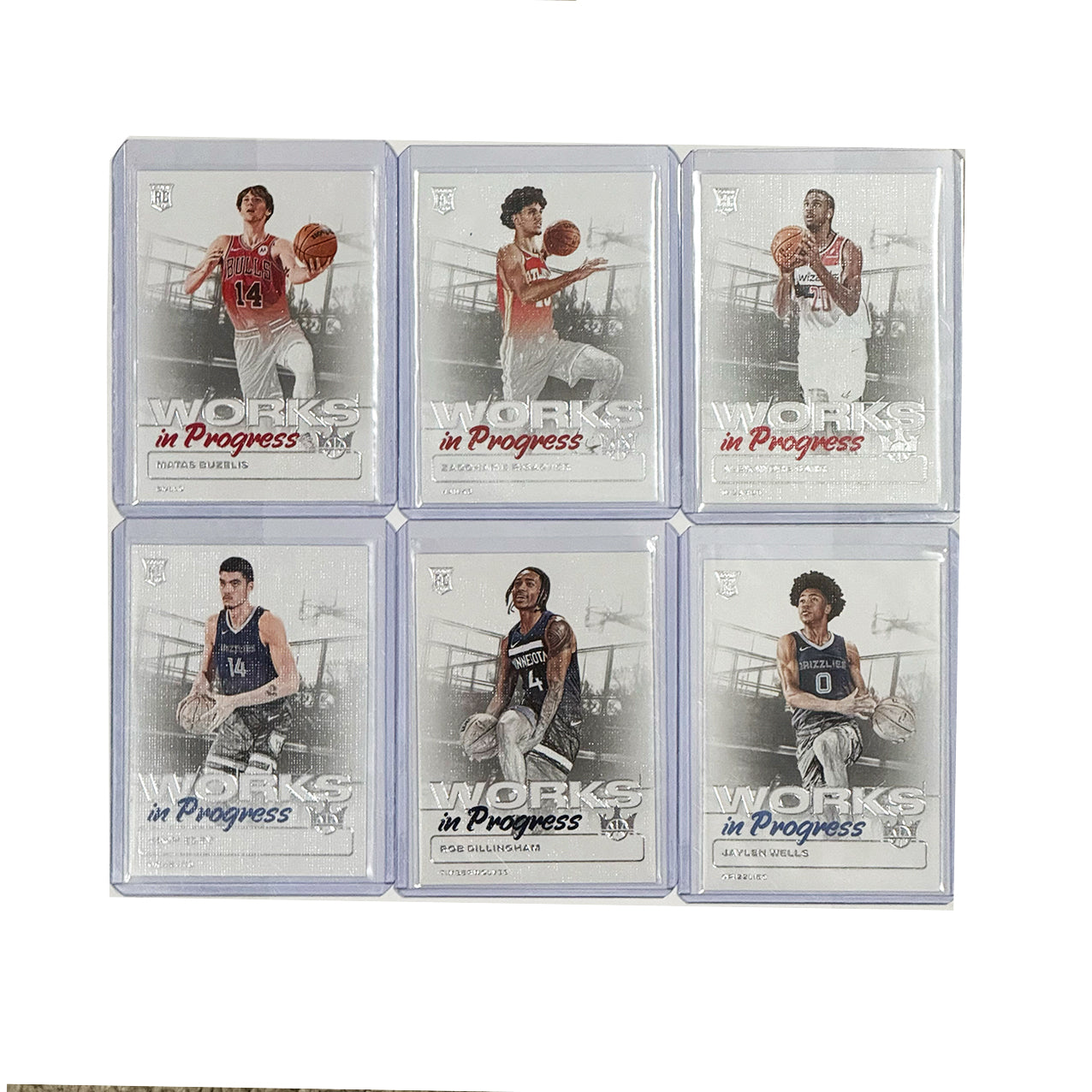 2024-25 Panini Court Kings - Works in Progress Rookies - 16 Card Lot - Ungraded Raw Cards