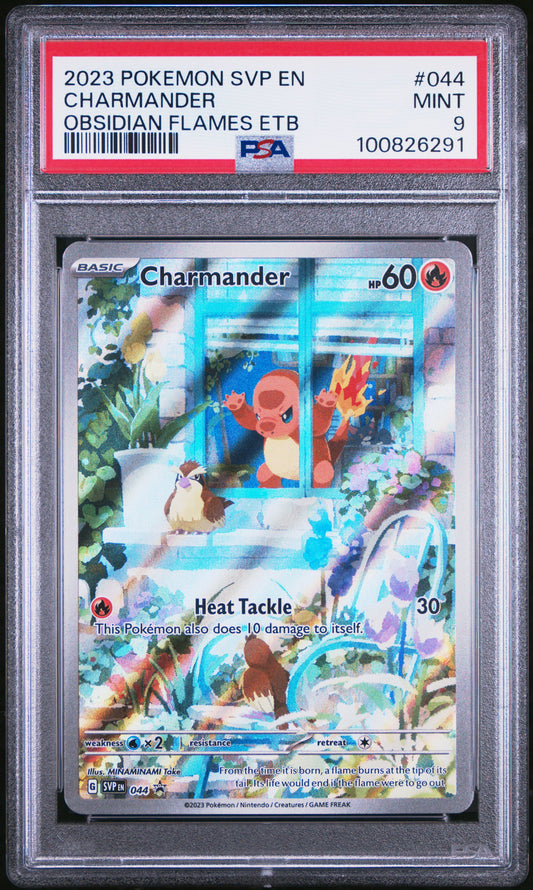 2024 Pokemon SVP-EN - #044 Charmander - Obsidian Flames ETB- PSA Graded Card