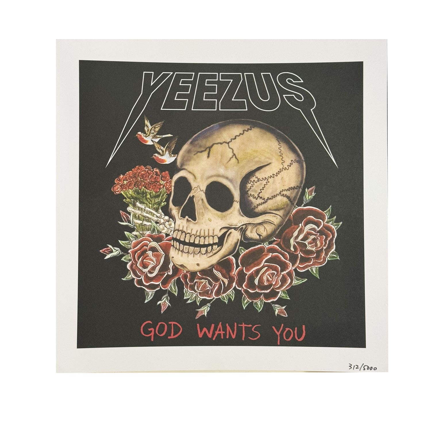 Kanye West Yeezus Tour 2013 VIP Print By Wes Lang #312/5000