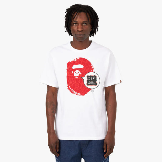 BAPE 30th Anniversary Ape Head T-shirt White / Red