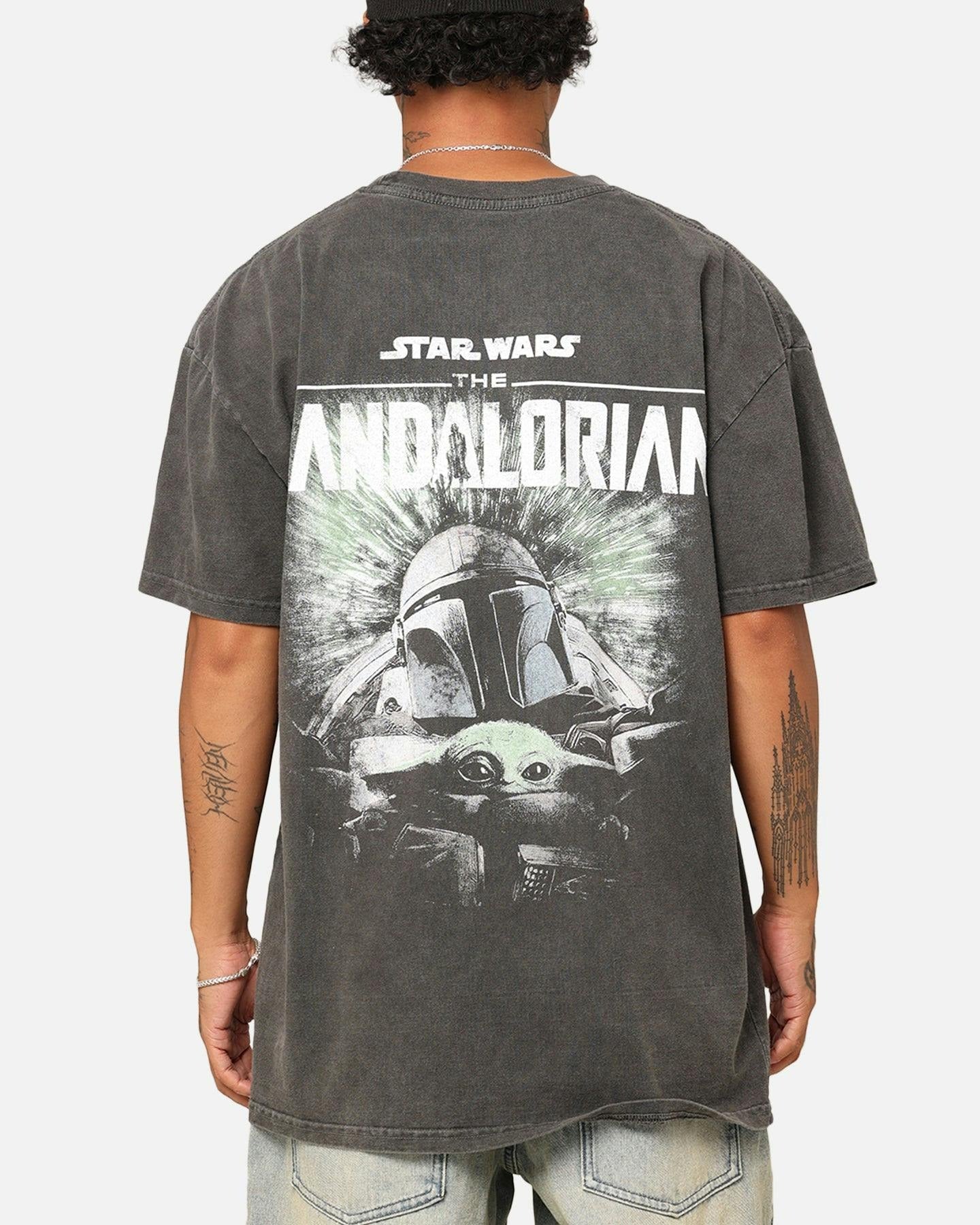 Star Wars The Mandalorian Heavyweight T-Shirt Black Wash