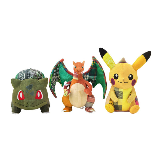 Pokemon Center Japan x Sean Wotherspoon Plush Set: Bulbasaur, Pikachu, Charizard (PRE-ORDER JAN 2027)