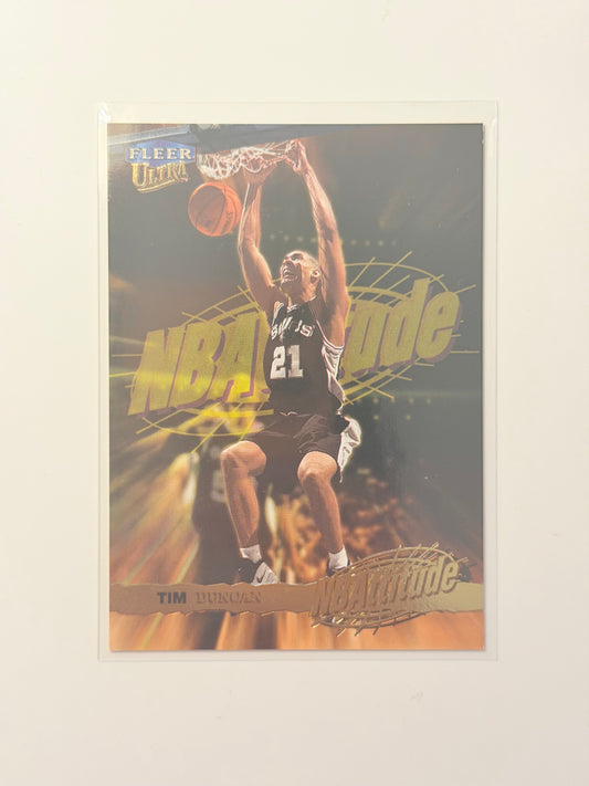 1998 Fleer Fleer Ultra - Tim Duncan - NBA Attitude #14 - Raw Ungraded Card