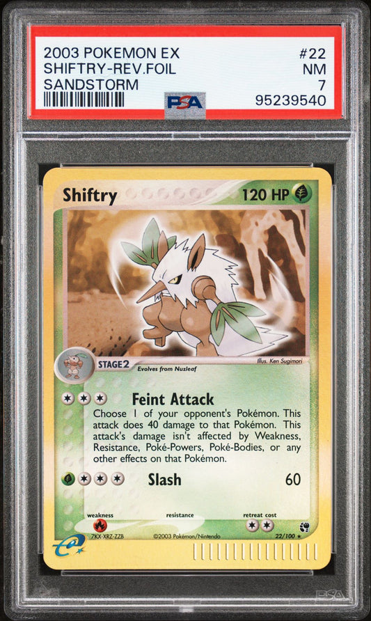 2003 Pokemon Ex Sandstorm 22 Shiftry-Reverse Foil