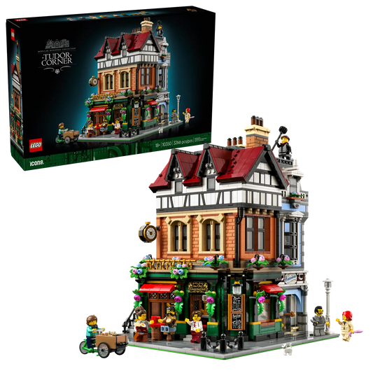 LEGO Icons – LEGO Tudor Corner #10350 + Bonus Corner Kiosk GWP #40757 (RETIRED)