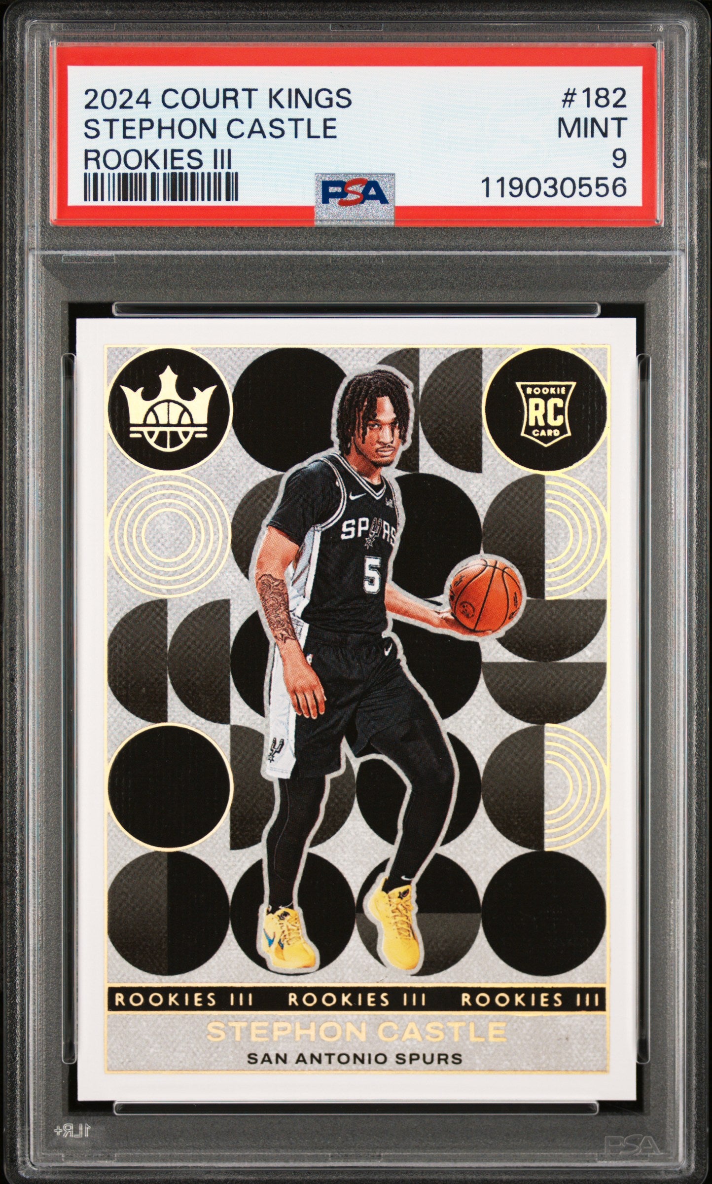 2024 Court Kings - Stephon Castle - Rookies Level 3 III - #182 - PSA Graded Card