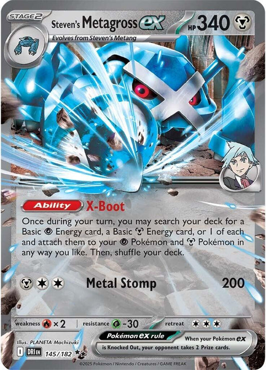 2025 Pokemon DRI-EN - Steven's Metagross Ex #145 - Ungraded Raw Card