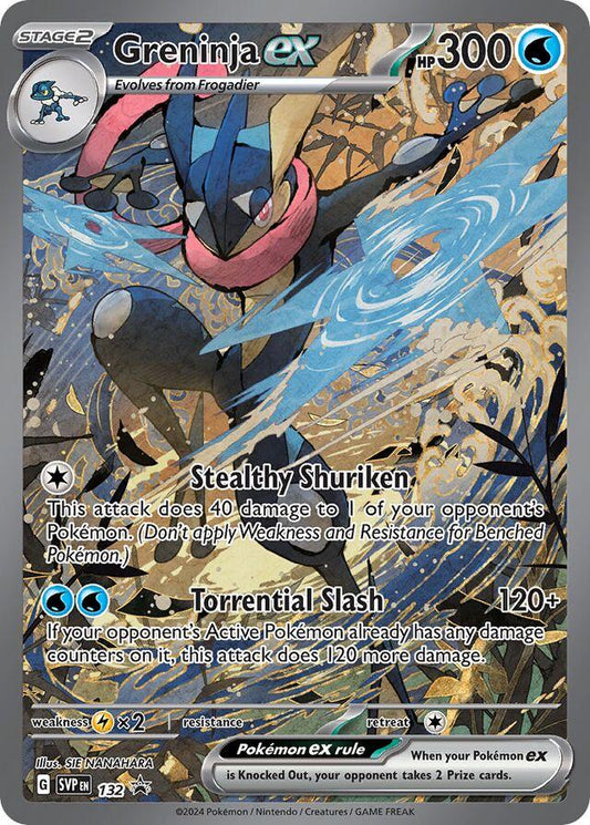 2024 Pokemon SVP EN: − Greninja ex #132 − Shrouded Fable Black Star Promo  − Raw Ungraded Card