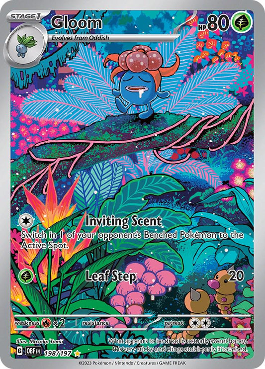 2023 Pokemon OBF-EN: − Gloom #198 − Obsidian Flames Illustration Rare − Raw Ungraded Card