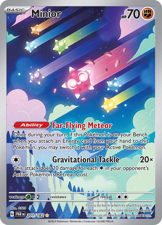 2023 Pokemon PAR-EN: − Minior #201 − Paradox Rift Illustration Rare − Raw Ungraded Card