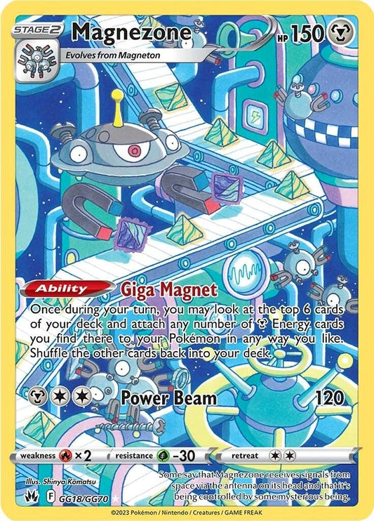 2023 Pokemon Sword & Shield − Magnezone #GG18 − Crown Zenith - Galarian Gallery Full Art − Raw Ungraded Card