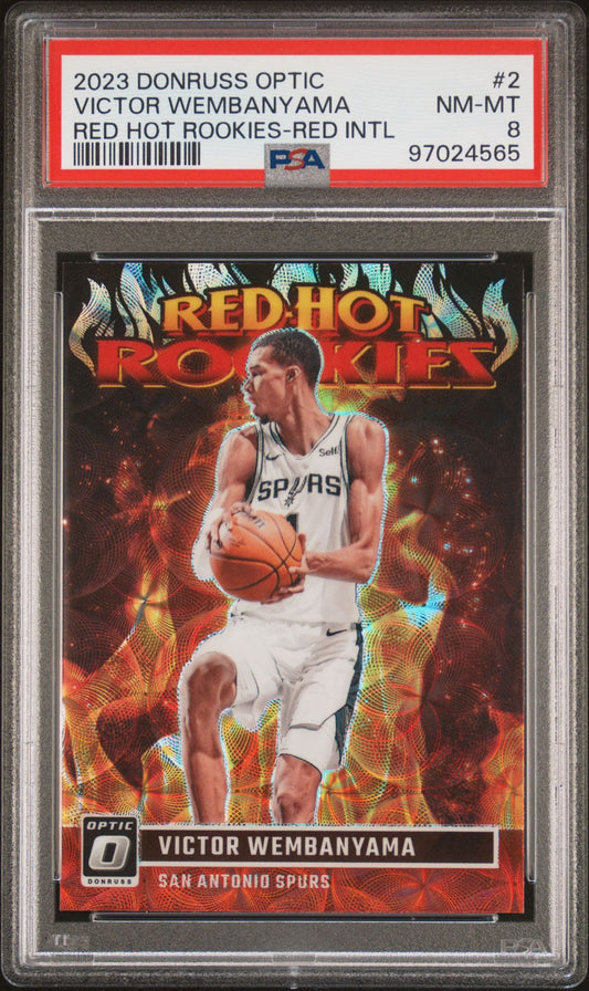 2023 Donruss International - Victor Wembanyama - Red Hoot Rookies Red - #2 - PSA Graded Card