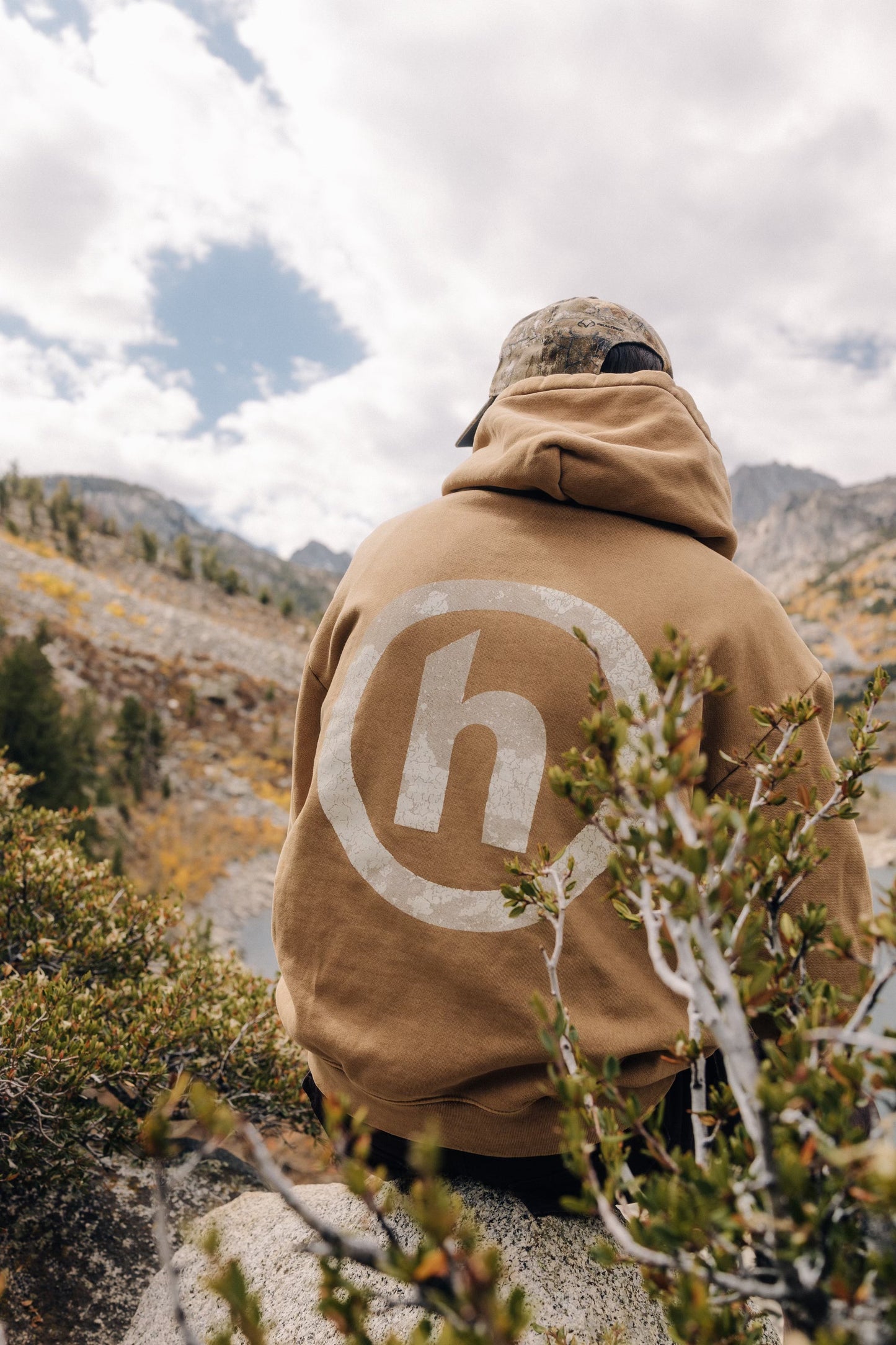 Hidden NY Shattered H Logo Hoodie Khaki