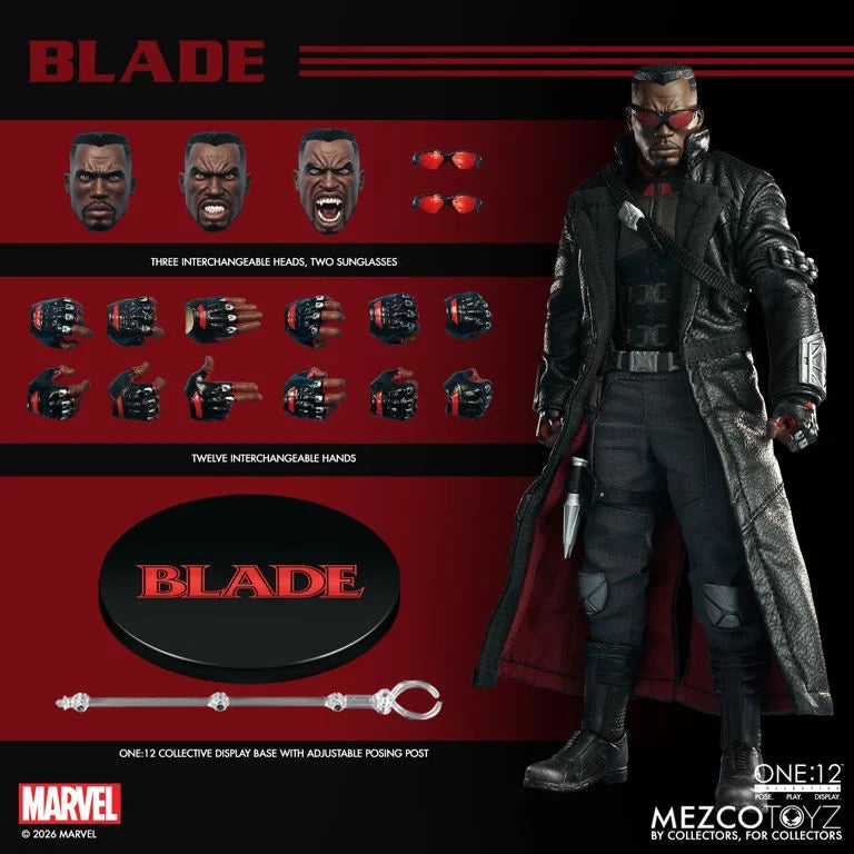 Mezco One:12 Collective Blade Midnight Sons Action Figure (PRE-ORDER MAY 2027)
