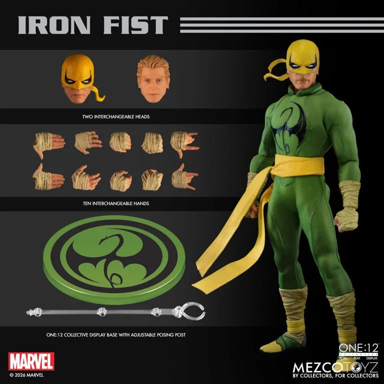 Mezco One:12 Collective Iron Fist ( ReRun ) Action Figure (PRE-ORDER MAY 2027)