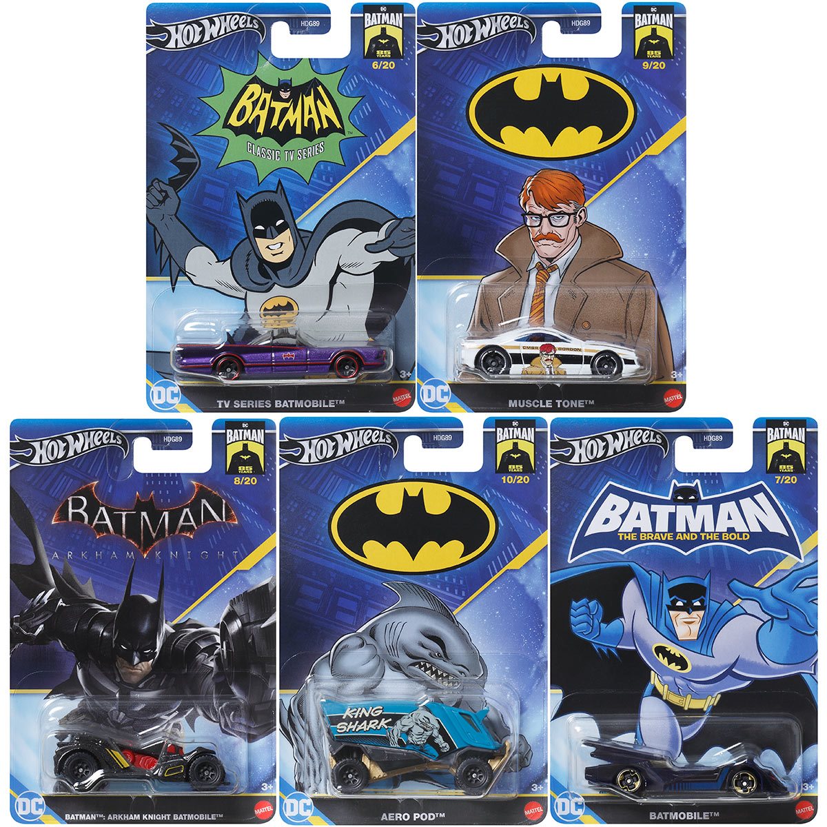 Hot Wheels Batman Themed 2024 Mix 2 Vehicle - Set of 5