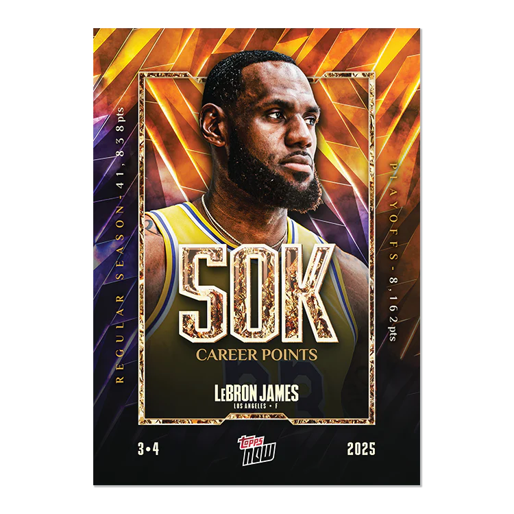 LeBron James - 2025 Topps NOW® Basketball - Card #12 (PRE-ORDER)