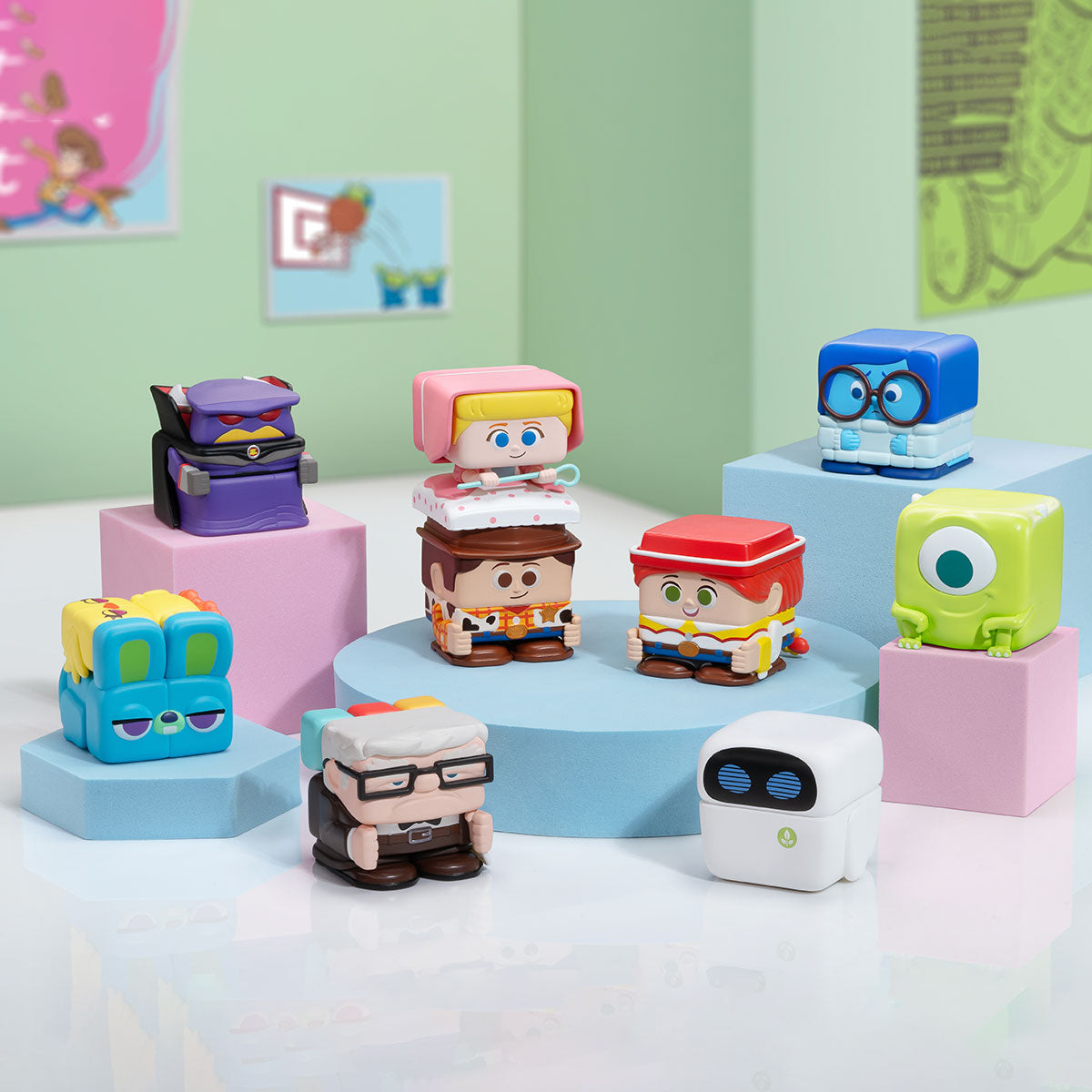 POPCUBE Disneyトイストーリー　モンスターズインク 9個セット Pop Mart - COMPLETE SET OF 9 - Disney Pixar PopCube 2 Series