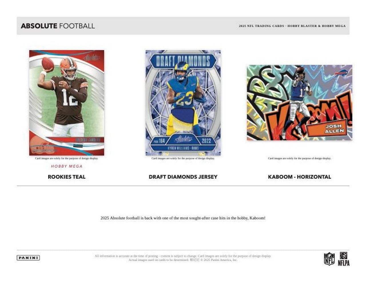 2025 Panini Absolute Football Hobby Mega Box