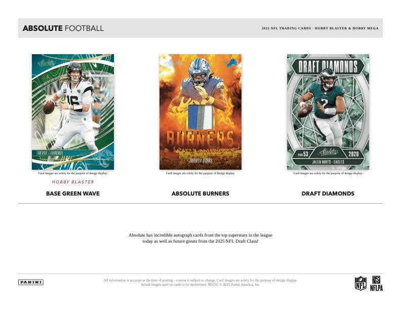 2025 Panini Absolute Football Hobby Mega Box