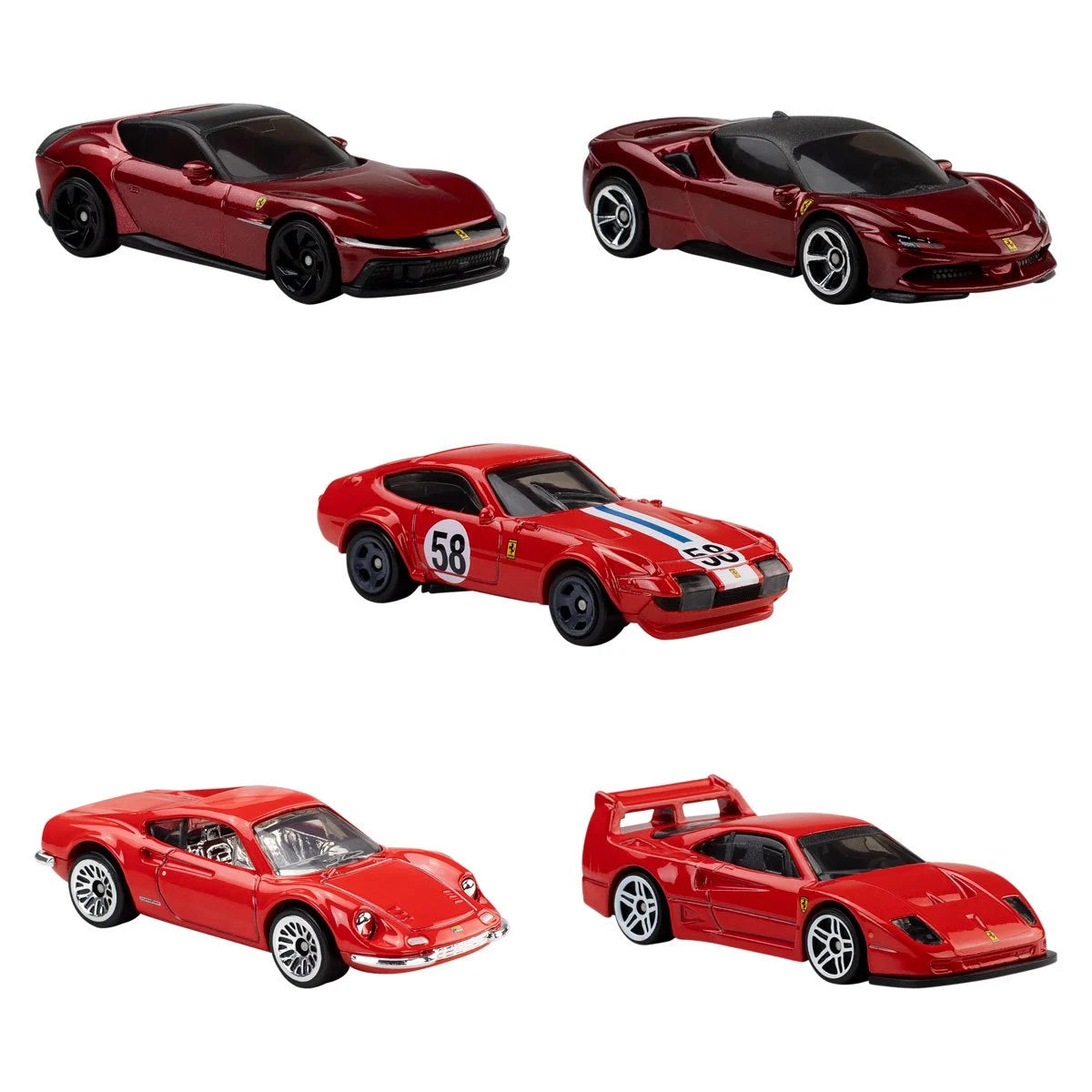 Hot Wheels - Ferrari Vehicle 5-Pack - Die-Cast Metal - MTJLN12 (MAX 6)