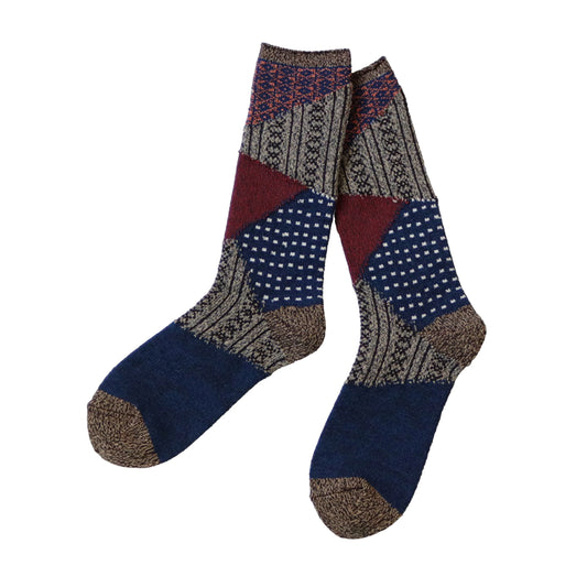 Kapital: Donza Socks - Burgundy - EK1714XS