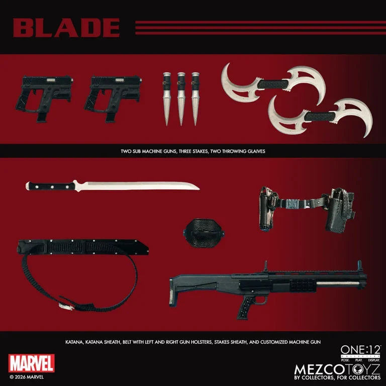 Mezco One:12 Collective Blade Midnight Sons Action Figure (PRE-ORDER MAY 2027)