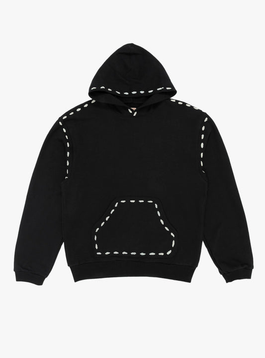 Kapital: Swt Knit Marionette Hoodie - Black - EK-1677LC