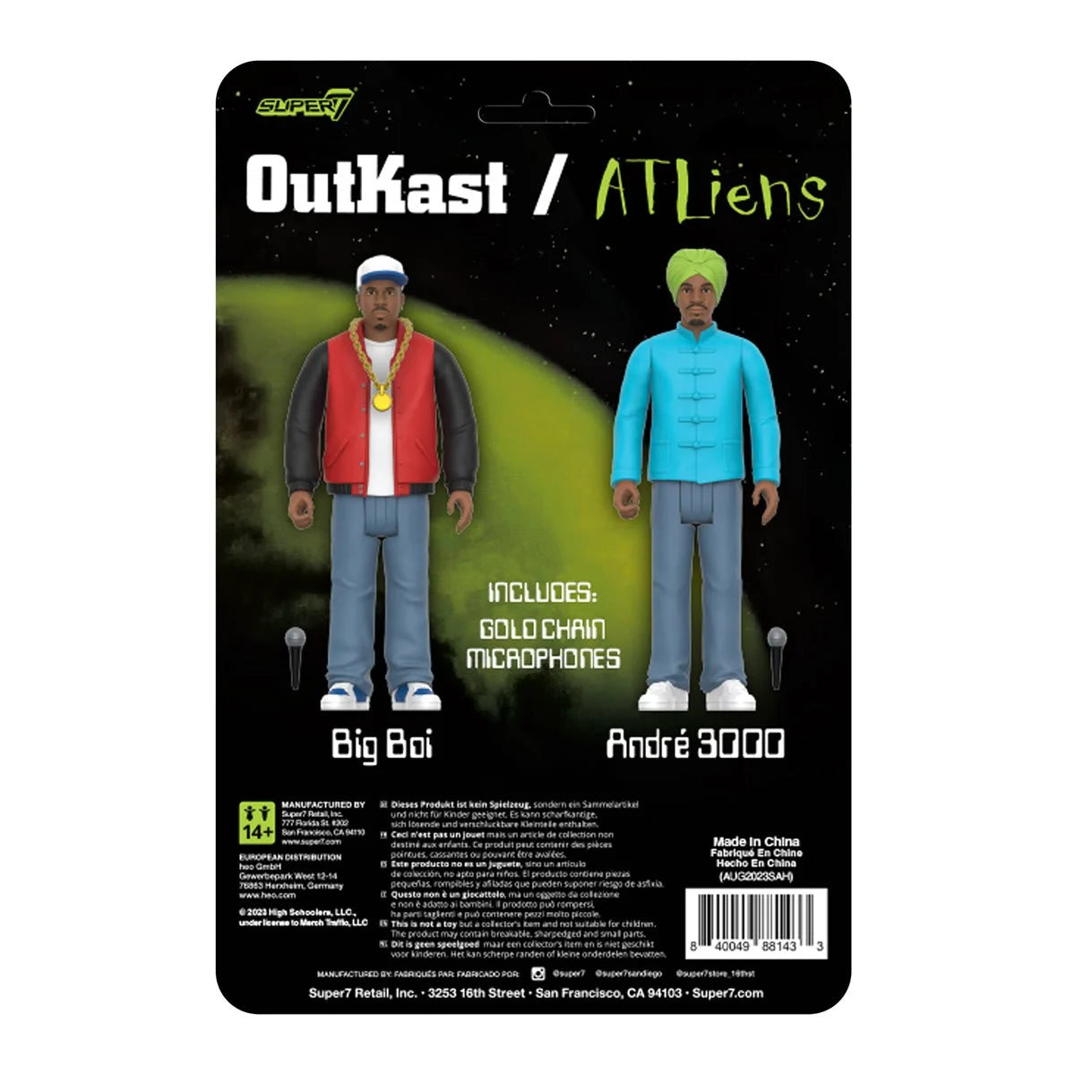 OutKast - Atliens - Big Boi and André 3000 3 3/4-Inch ReAction Figures - Super7