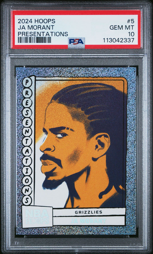 2024-25 Panini NBA Hoops - Presentations - Ja Morant - #5 SSP - PSA Graded Card