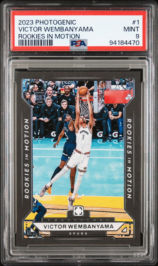 2023 Panini Photogenic - Rookies In Motion #1 Victor Wembanyama Spurs - PSA Graded Card