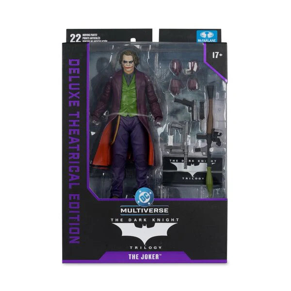 McFarlane DC - The Joker (Deluxe Theatrical Edition) Heath Ledger - The Dark Knight - 7" Action Figure