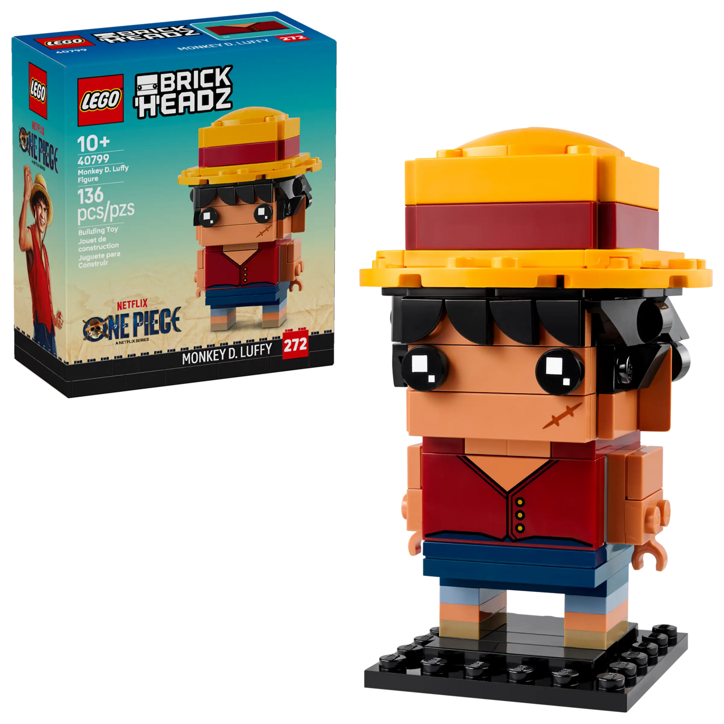 LEGO BrickHeadz - Monkey D. Luffy Figure #40799 - (RETIRED)