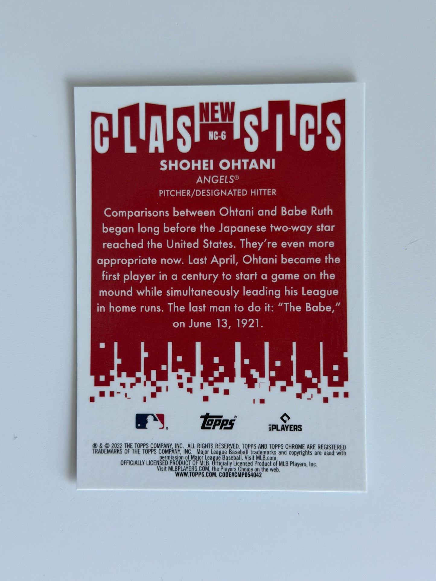2022 Topps Topps Chrome — New Classics - Shohei Ohtani - #NC-6 - Raw Ungraded Card