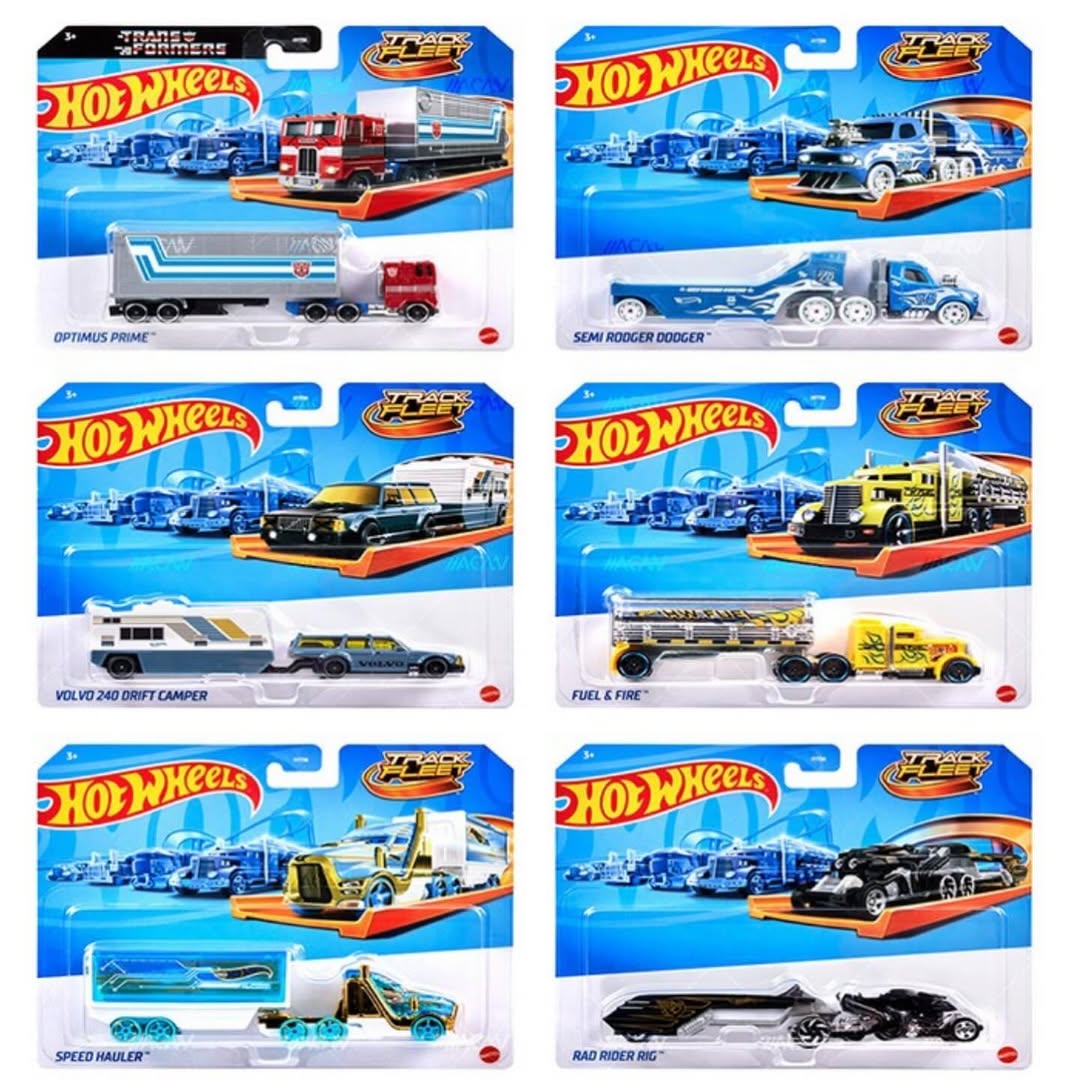 Hot Wheels - Truck Fleet 2024 Complete Set of 6 - 1:64 Die-Cast Includings Optimus