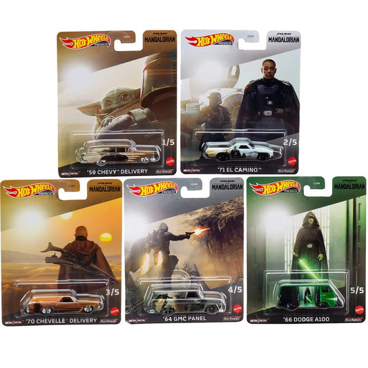 Hot Wheels Premium - Pop Culture - Star Wars Mandalorian - Mix 2 - 2023 Complete Set