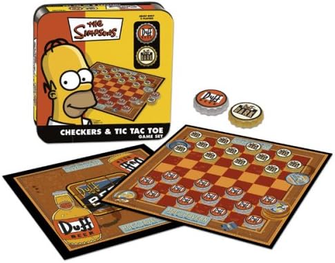 2007 Vintage - Simpsons - Checkers & Tic-Tac Toe Set