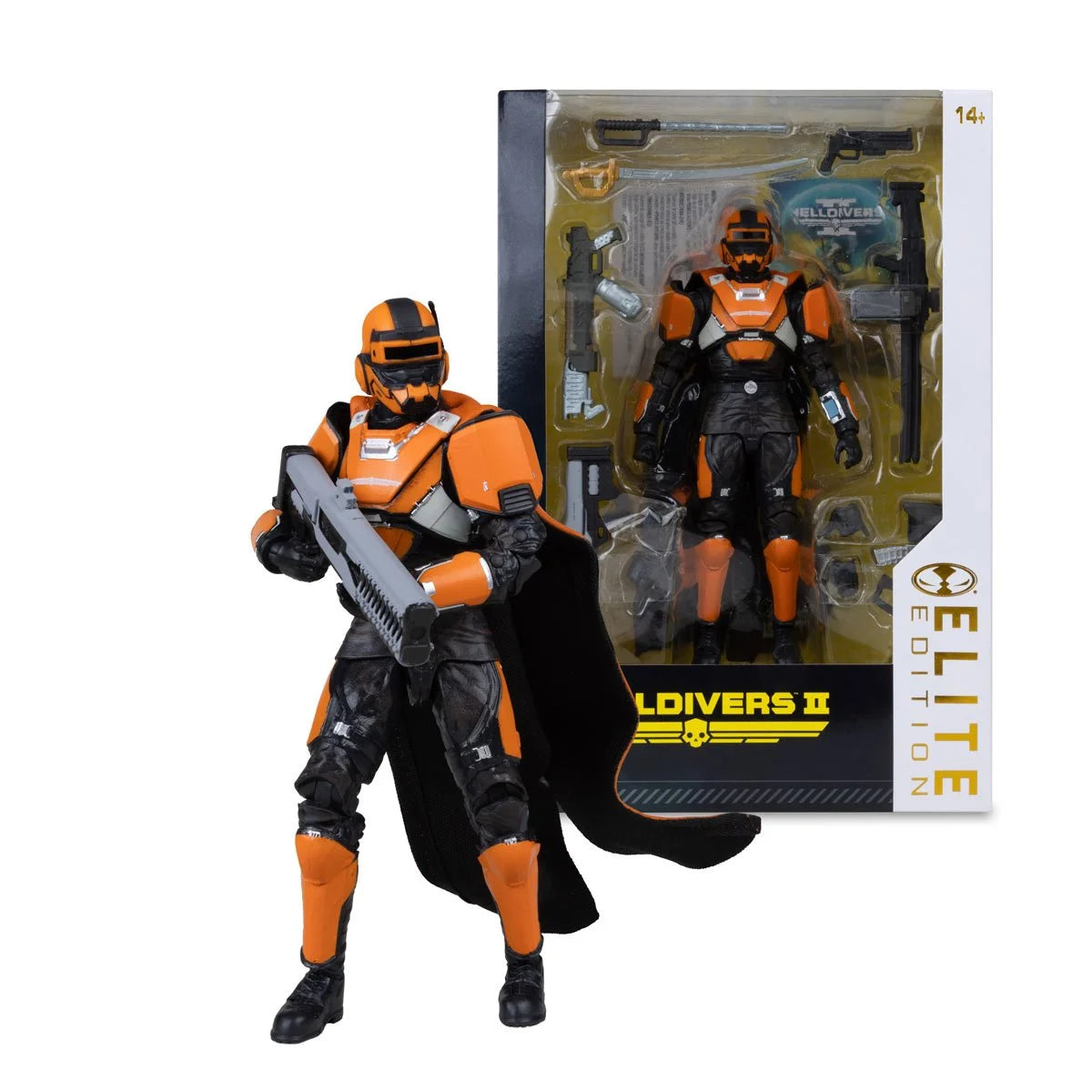 McFarlane Helldivers II Complete Set of 4 - #10 B-01 Tactical + CE-25 Trench Engineer + TR-40 Gold Eagle + TR-7 Ambassador CHASE (PRE-ORDER JULY 2026)