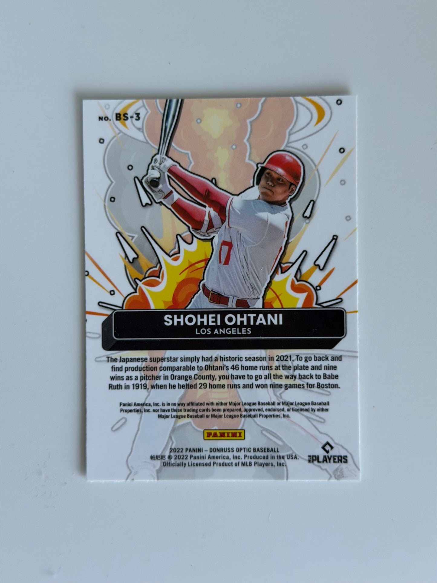 2022 Panini Donruss Optic Baseball — Bomb Squad - Shohei Ohtani - #BS-3 - Raw Ungraded Card