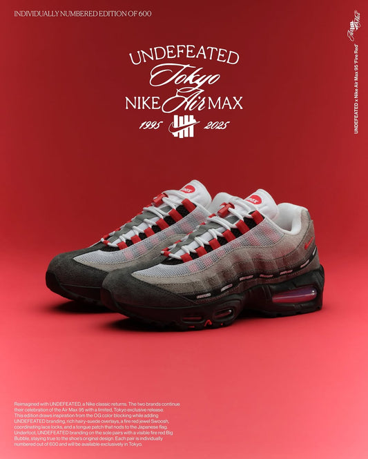 UNDEFEATED × Nike Air Max 95 SP "Fire Red" (Tokyo Exclusive) - (PRE-ORDER LATE DEC 2025)