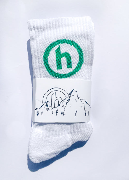 Hidden NY White/Green Socks