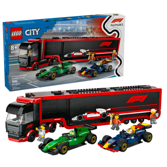 LEGO® City F1® Truck with RB20 & AMR24 F1® Cars 60445