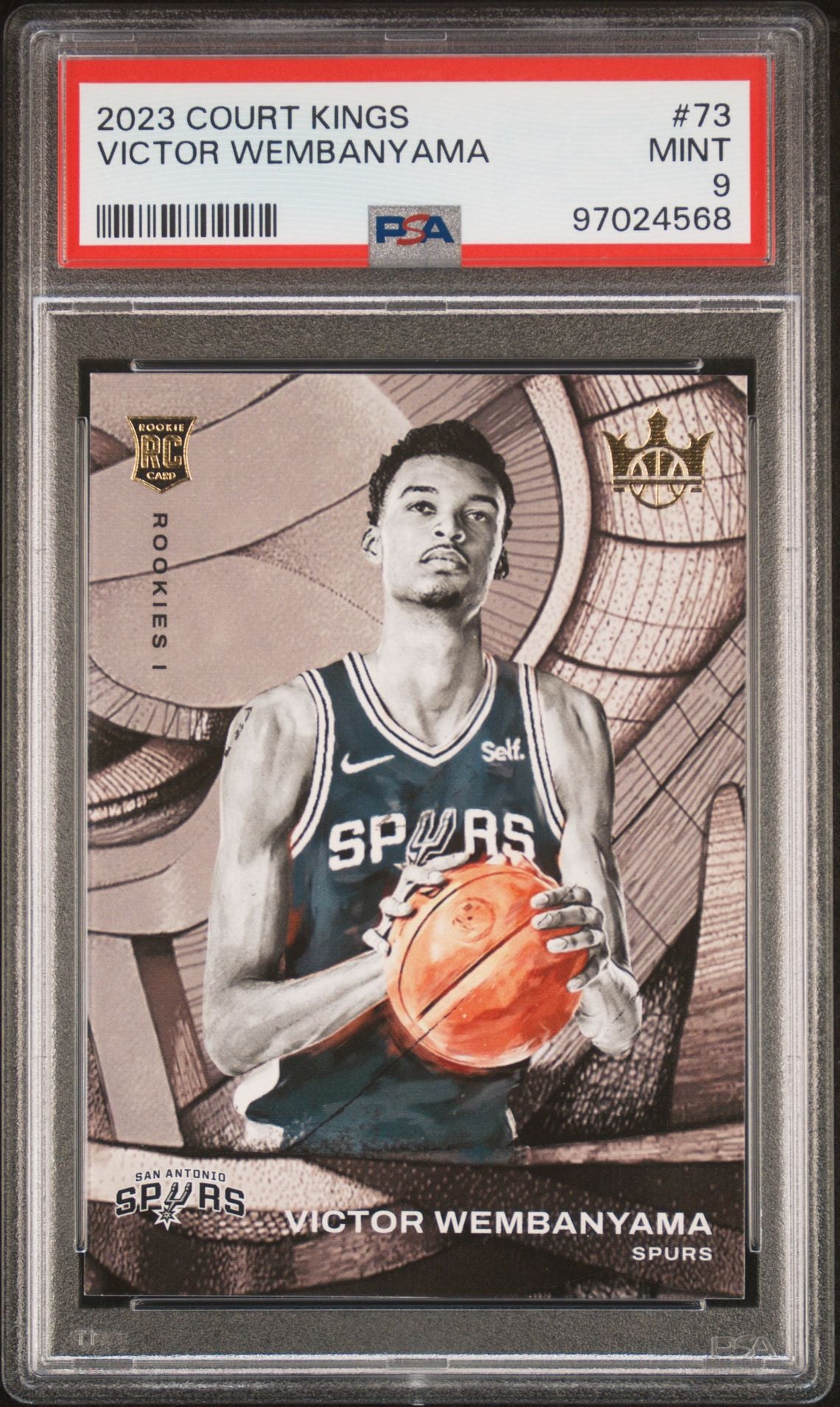 2023 Court Kings - Victor Wembanyama - Level 1 Rookie Card - #73 - PSA Graded Card