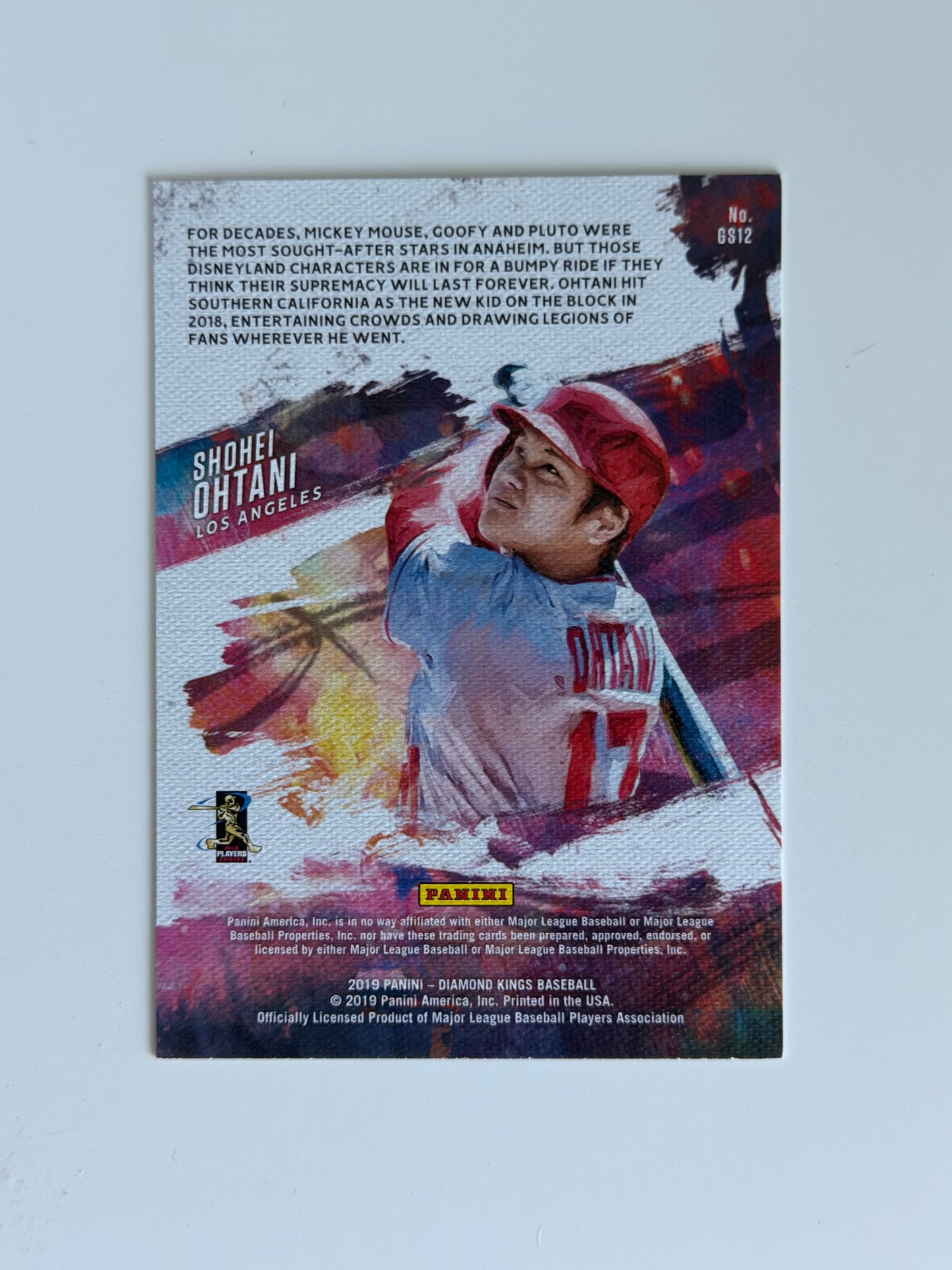 2019 Panini Diamond Kings — Gallery of Stars - Shohei Ohtani - #GS12 - Raw Ungraded Card