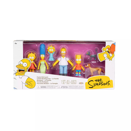 The Simpsons - 7 Piece Family Set - 2.5" Action Figure Multipack - Jakks Pacific